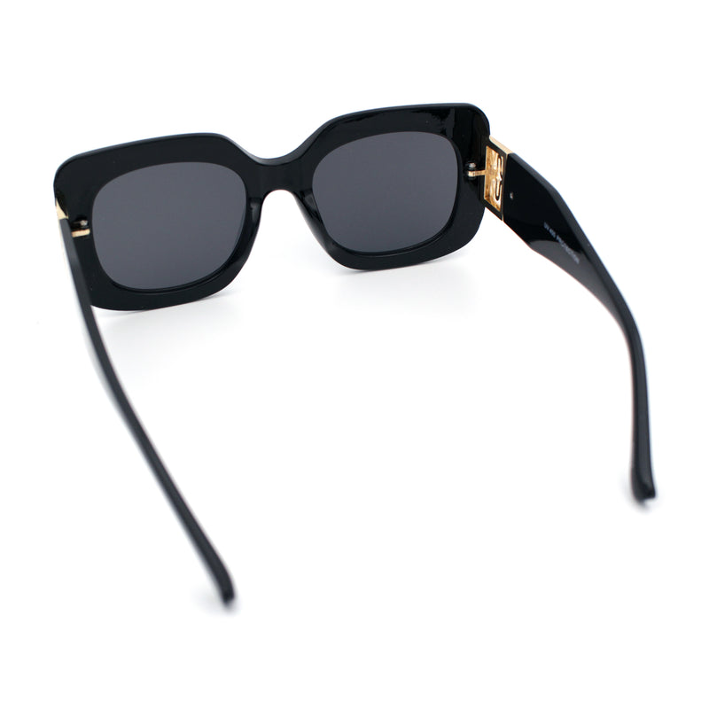 Womens Mod Thick Plastic Rectangle Designer Fashion Butterfly Sunglasses
