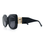 Womens Mod Thick Plastic Rectangle Designer Fashion Butterfly Sunglasses