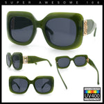 Womens Mod Thick Plastic Rectangle Designer Fashion Butterfly Sunglasses
