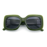 Womens Mod Thick Plastic Rectangle Designer Fashion Butterfly Sunglasses