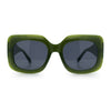 Womens Mod Thick Plastic Rectangle Designer Fashion Butterfly Sunglasses
