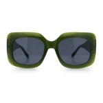 Womens Mod Thick Plastic Rectangle Designer Fashion Butterfly Sunglasses