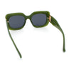 Womens Mod Thick Plastic Rectangle Designer Fashion Butterfly Sunglasses