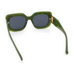 Womens Mod Thick Plastic Rectangle Designer Fashion Butterfly Sunglasses