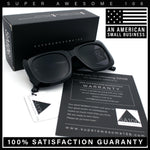 Womens Mod Thick Plastic Rectangle Designer Fashion Butterfly Sunglasses