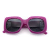 Womens Mod Thick Plastic Rectangle Designer Fashion Butterfly Sunglasses