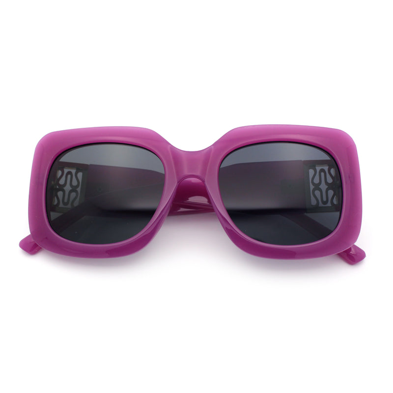 Womens Mod Thick Plastic Rectangle Designer Fashion Butterfly Sunglasses