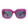 Womens Mod Thick Plastic Rectangle Designer Fashion Butterfly Sunglasses