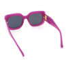 Womens Mod Thick Plastic Rectangle Designer Fashion Butterfly Sunglasses