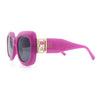 Womens Mod Thick Plastic Rectangle Designer Fashion Butterfly Sunglasses