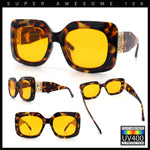 Womens Mod Thick Plastic Rectangle Designer Fashion Butterfly Sunglasses