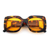 Womens Mod Thick Plastic Rectangle Designer Fashion Butterfly Sunglasses