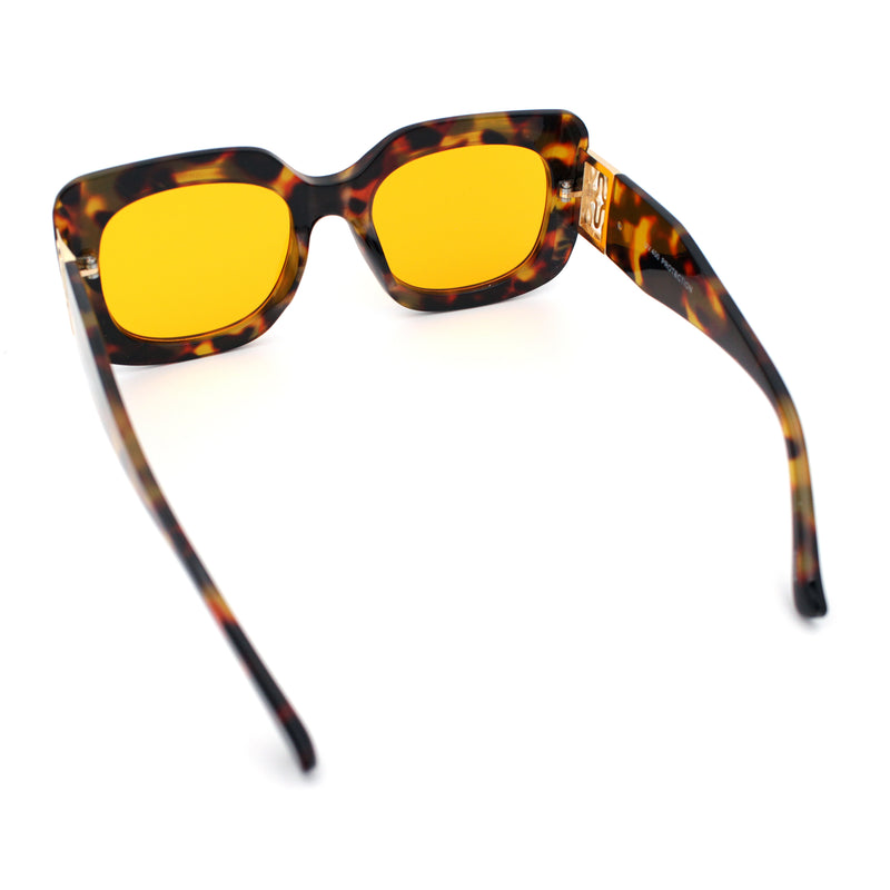 Womens Mod Thick Plastic Rectangle Designer Fashion Butterfly Sunglasses