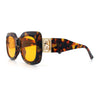 Womens Mod Thick Plastic Rectangle Designer Fashion Butterfly Sunglasses