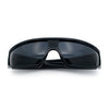 80s Robotic Sci-fi Futurism Narrow Rectangle Wrap Around Plastic Sunglasses