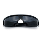 80s Robotic Sci-fi Futurism Narrow Rectangle Wrap Around Plastic Sunglasses
