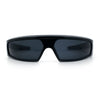 80s Robotic Sci-fi Futurism Narrow Rectangle Wrap Around Plastic Sunglasses