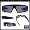 80s Robotic Sci-fi Futurism Narrow Rectangle Wrap Around Plastic Sunglasses