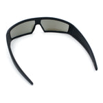 80s Robotic Sci-fi Futurism Narrow Rectangle Wrap Around Plastic Sunglasses