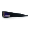 80s Robotic Sci-fi Futurism Narrow Rectangle Wrap Around Plastic Sunglasses