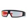 80s Robotic Sci-fi Futurism Narrow Rectangle Wrap Around Plastic Sunglasses