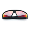 80s Robotic Sci-fi Futurism Narrow Rectangle Wrap Around Plastic Sunglasses