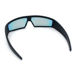 80s Robotic Sci-fi Futurism Narrow Rectangle Wrap Around Plastic Sunglasses