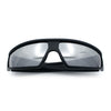 80s Robotic Sci-fi Futurism Narrow Rectangle Wrap Around Plastic Sunglasses