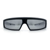 80s Robotic Sci-fi Futurism Narrow Rectangle Wrap Around Plastic Sunglasses