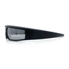80s Robotic Sci-fi Futurism Narrow Rectangle Wrap Around Plastic Sunglasses