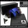 Color Mirror Lens Oversized Half Rim Sport Rectangle Monoblock Shield Plastic Sunglasses