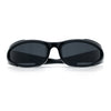 Mens Classic 90s Oval Cropped Bottom Wrap Around Sport Plastic Sunglasses