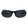 Mens Classic 90s Oval Cropped Bottom Wrap Around Sport Plastic Sunglasses