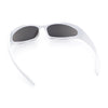 Mens Classic 90s Oval Cropped Bottom Wrap Around Sport Plastic Sunglasses