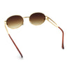 90s Retro Luxury Bicycle Chain Metal Jewel Arm Oval Round Sunglasses
