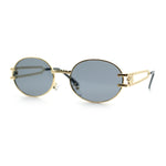 90s Retro Luxury Bicycle Chain Metal Jewel Arm Oval Round Sunglasses