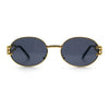 90s Retro Luxury Bicycle Chain Metal Jewel Arm Oval Round Sunglasses