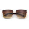 Womens 90s Luxury Rimless Metal Chain Arm Designer Fashion Sunglasses