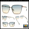 Womens 90s Luxury Rimless Metal Chain Arm Designer Fashion Sunglasses
