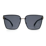 Womens 90s Luxury Rimless Metal Chain Arm Designer Fashion Sunglasses