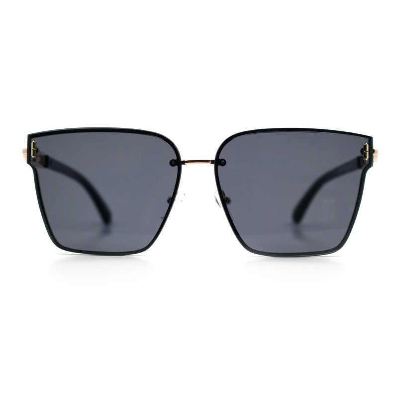 Womens 90s Luxury Rimless Metal Chain Arm Designer Fashion Sunglasses