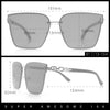 Womens 90s Luxury Rimless Metal Chain Arm Designer Fashion Sunglasses