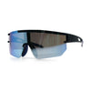 Mens Color Mirror Polarized Plastic Sport Wrap MTB Plastic Sunglasses