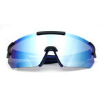 Mens Color Mirror Polarized Plastic Sport Wrap MTB Plastic Sunglasses