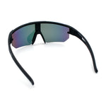 Mens Color Mirror Polarized Plastic Sport Wrap MTB Plastic Sunglasses