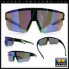 Mens Color Mirror Polarized Plastic Sport Wrap MTB Plastic Sunglasses