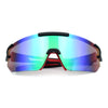 Mens Color Mirror Polarized Plastic Sport Wrap MTB Plastic Sunglasses
