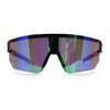 Mens Color Mirror Polarized Plastic Sport Wrap MTB Plastic Sunglasses