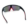 Mens Color Mirror Polarized Plastic Sport Wrap MTB Plastic Sunglasses
