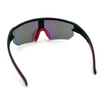Mens Color Mirror Polarized Plastic Sport Wrap MTB Plastic Sunglasses